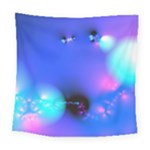 Love In Action, Pink, Purple, Blue Heartbeat Square Tapestry (Large)