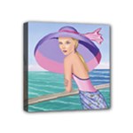 Palm Beach Purple, Fine Art Printed Product, Wearable art, Sharon Tatem Fashion,Apparel and Products Mini Canvas 4  x 4  (Stretched)