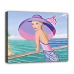 Palm Beach Purple, Fine Art Printed Product, Wearable art, Sharon Tatem Fashion,Apparel and Products Canvas 14  x 11  (Stretched)