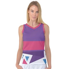 Triangle Fragment Ribbon Title Box Women s Basketball Tank Top by AnjaniArt