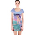 Palm Beach Purple Fine Art Sharon Tatem Fashion Apparel and Products Short Sleeve Bodycon Dress