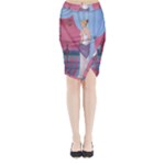 Palm Beach Perfume Art Collection Midi Wrap Pencil Skirt