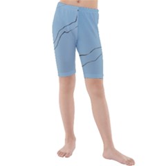 Airplane Airplanes Blue Sky Kids  Mid Length Swim Shorts by Mariart