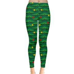 Green Fun Classic Ugly Christmas Pajamas Leggings 