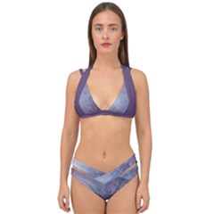 Orion Nebula Pastel Violet Purple Turquoise Blue Star Formation Double Strap Halter Bikini Set by genx