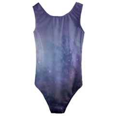 Orion Nebula Pastel Violet Purple Turquoise Blue Star Formation Kids  Cut-out Back One Piece Swimsuit by genx