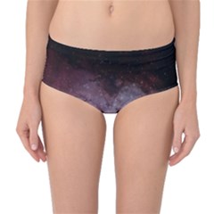 Eagle Nebula Wine Pink And Purple Pastel Stars Astronomy Mid-waist Bikini Bottoms by genx