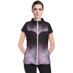 Eagle Nebula Wine Pink And Purple Pastel Stars Astronomy Women s Puffer Vest by genx