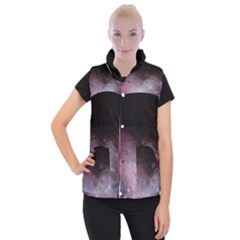 Eagle Nebula Wine Pink And Purple Pastel Stars Astronomy Women s Button Up Vest by genx