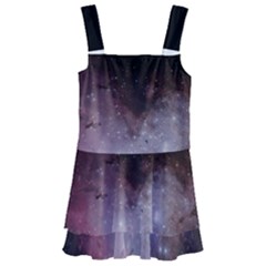 Eagle Nebula Wine Pink And Purple Pastel Stars Astronomy Kids  Layered Skirt Swimsuit by genx