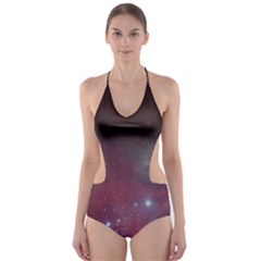 Christmas Tree Cluster Red Stars Nebula Constellation Astronomy Cut-out One Piece Swimsuit by genx