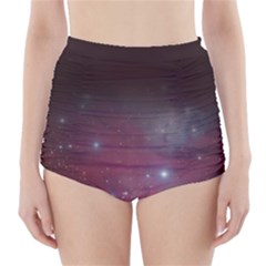 Christmas Tree Cluster Red Stars Nebula Constellation Astronomy High-waisted Bikini Bottoms by genx