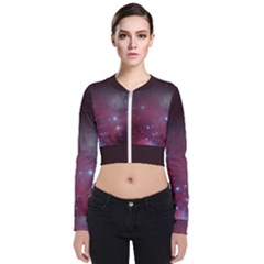 Christmas Tree Cluster Red Stars Nebula Constellation Astronomy Zip Up Bomber Jacket by genx