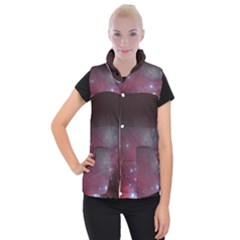Christmas Tree Cluster Red Stars Nebula Constellation Astronomy Women s Button Up Vest by genx