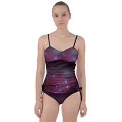 Christmas Tree Cluster Red Stars Nebula Constellation Astronomy Sweetheart Tankini Set by genx