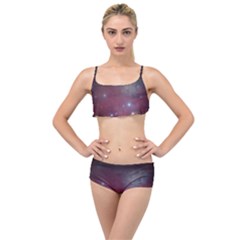 Christmas Tree Cluster Red Stars Nebula Constellation Astronomy Layered Top Bikini Set by genx