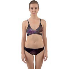 Orion Nebula Star Formation Orange Pink Brown Pastel Constellation Astronomy Wrap Around Bikini Set by genx