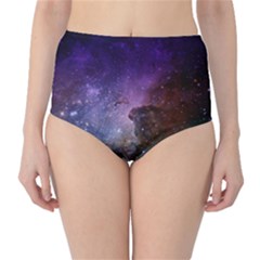 Carina Nebula Ngc 3372 The Grand Nebula Pink Purple And Blue With Shiny Stars Astronomy Classic High-waist Bikini Bottoms by genx