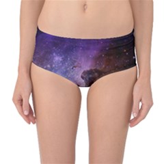 Carina Nebula Ngc 3372 The Grand Nebula Pink Purple And Blue With Shiny Stars Astronomy Mid-waist Bikini Bottoms by genx