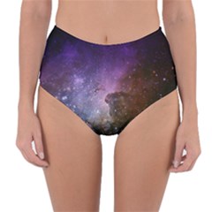 Carina Nebula Ngc 3372 The Grand Nebula Pink Purple And Blue With Shiny Stars Astronomy Reversible High-waist Bikini Bottoms by genx