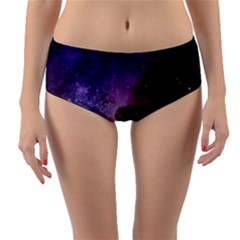 Carina Nebula Ngc 3372 The Grand Nebula Pink Purple And Blue With Shiny Stars Astronomy Reversible Mid-waist Bikini Bottoms by genx