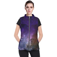 Carina Nebula Ngc 3372 The Grand Nebula Pink Purple And Blue With Shiny Stars Astronomy Women s Puffer Vest by genx