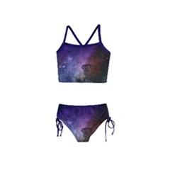 Carina Nebula Ngc 3372 The Grand Nebula Pink Purple And Blue With Shiny Stars Astronomy Girls  Tankini Swimsuit by genx