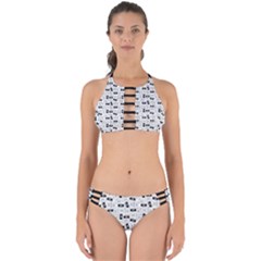 Tape Cassette 80s Retro Genx Pattern Black And White Perfectly Cut Out Bikini Set by genx