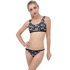 Tape Cassette 80s Retro Genx Pattern Black And White The Little Details Bikini Set by genx