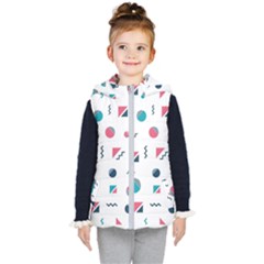 Round Triangle Geometric Pattern Kid s Hooded Puffer Vest by Alisyart