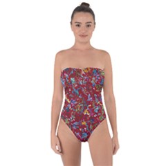 Painting Abstract Painting Art Tie Back One Piece Swimsuit