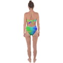 Colors Rainbow Chakras Style Tie Back One Piece Swimsuit View2