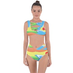 Waves Beach Sun Sea Water Sky Bandaged Up Bikini Set  by Bejoart