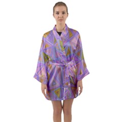 Triangle Digital Polygonal Poly Long Sleeve Kimono Robe by Bejoart