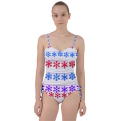 Christmas Snowflake Sweetheart Tankini Set by Wegoenart