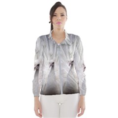 Peacock White Bird Nature Windbreaker (women) by Wegoenart