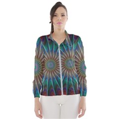 Fractal Peacock Rendering Windbreaker (women) by Wegoenart