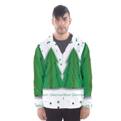 Fir Tree Christmas Christmas Tree Hooded Windbreaker (men) by Simbadda