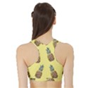 Pineapples Fruit Pattern Texture Sports Bra with Border View2