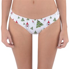 Christmas Santa Claus Decoration Reversible Hipster Bikini Bottoms by Simbadda