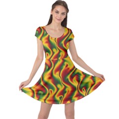Reggae Smoky Waves  Cap Sleeve Dress by Seashineswimwear