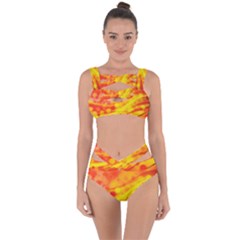 Abstract Background Design Bandaged Up Bikini Set  by Wegoenart