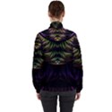 Fractal Colorful Pattern Fantasy High Neck Windbreaker (Women) View2