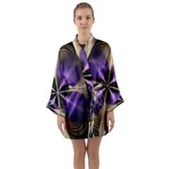 Fractal Glow Flowing Fantasy Long Sleeve Kimono Robe by Wegoenart