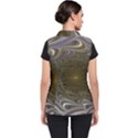 Fractal Waves Whirls Modern Women s Puffer Vest View2