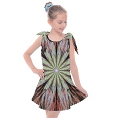 Fractal Floral Fantasy Flower Kids  Tie Up Tunic Dress by Wegoenart