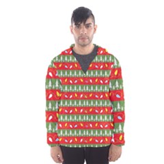 Christmas Papers Red And Green Hooded Windbreaker (men) by Wegoenart