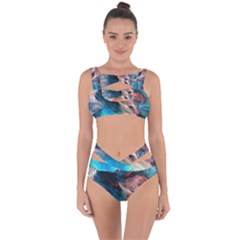 Background Art Abstract Watercolor Bandaged Up Bikini Set  by Wegoenart