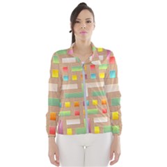 Abstract Background Colorful Windbreaker (women) by Wegoenart