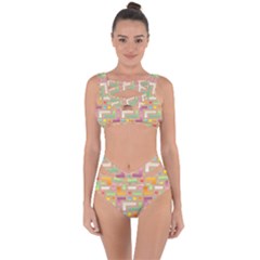 Abstract Background Colorful Bandaged Up Bikini Set  by Wegoenart